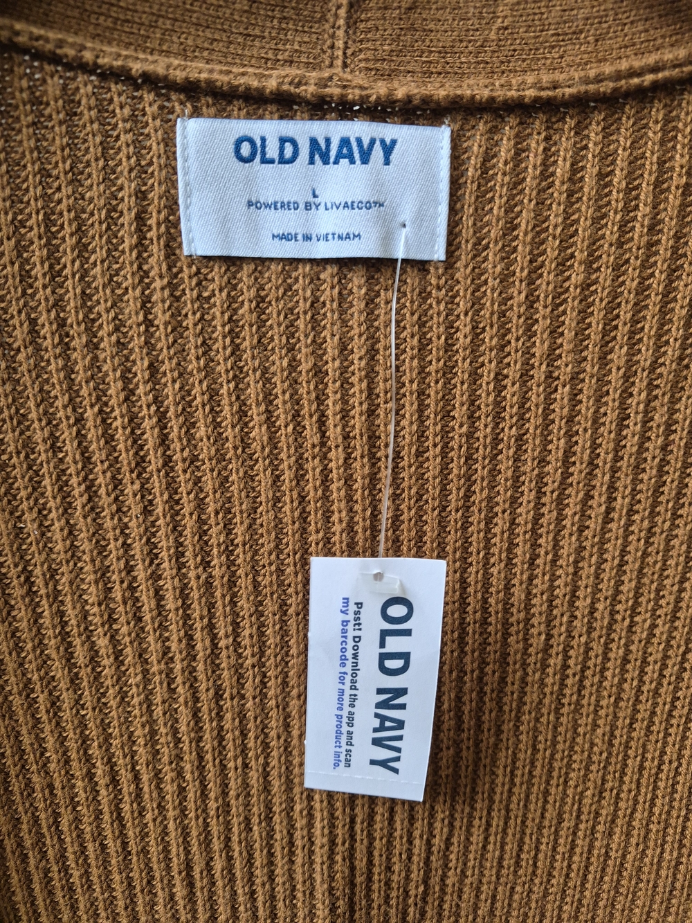 Old Navy Open-Front Cardigan Sweater - Cognac Brown - Picture 5 of 6